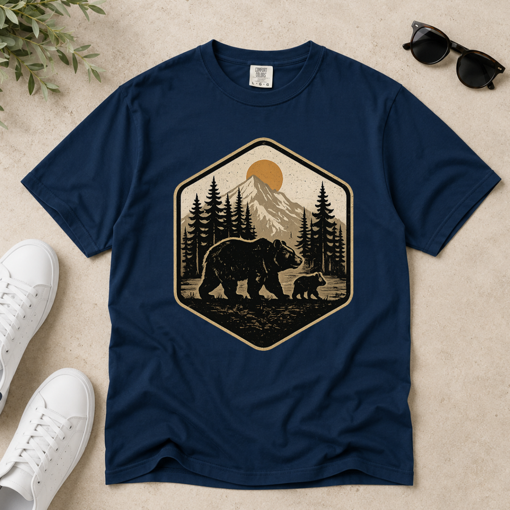 Vintage Bear – National Park Badge T-Shirt | Outdoors Edition