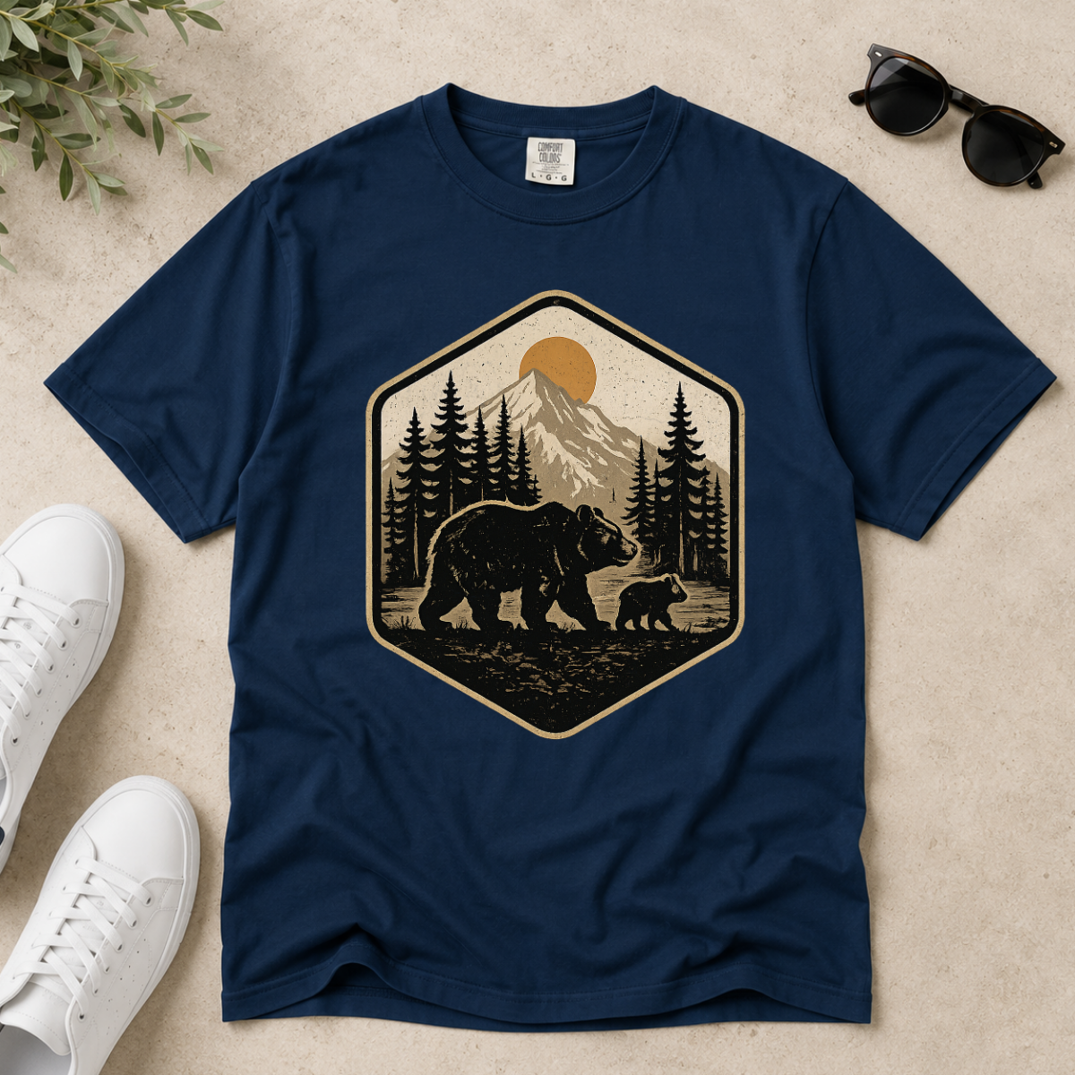 Vintage Bear – National Park Badge T-Shirt | Outdoors Edition
