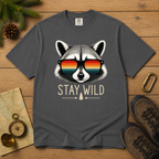 Stay Wild Raccoon – Retro Sunglasses T-Shirt | Outdoors Edition