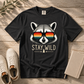 Stay Wild Raccoon – Retro Sunglasses T-Shirt | Outdoors Edition