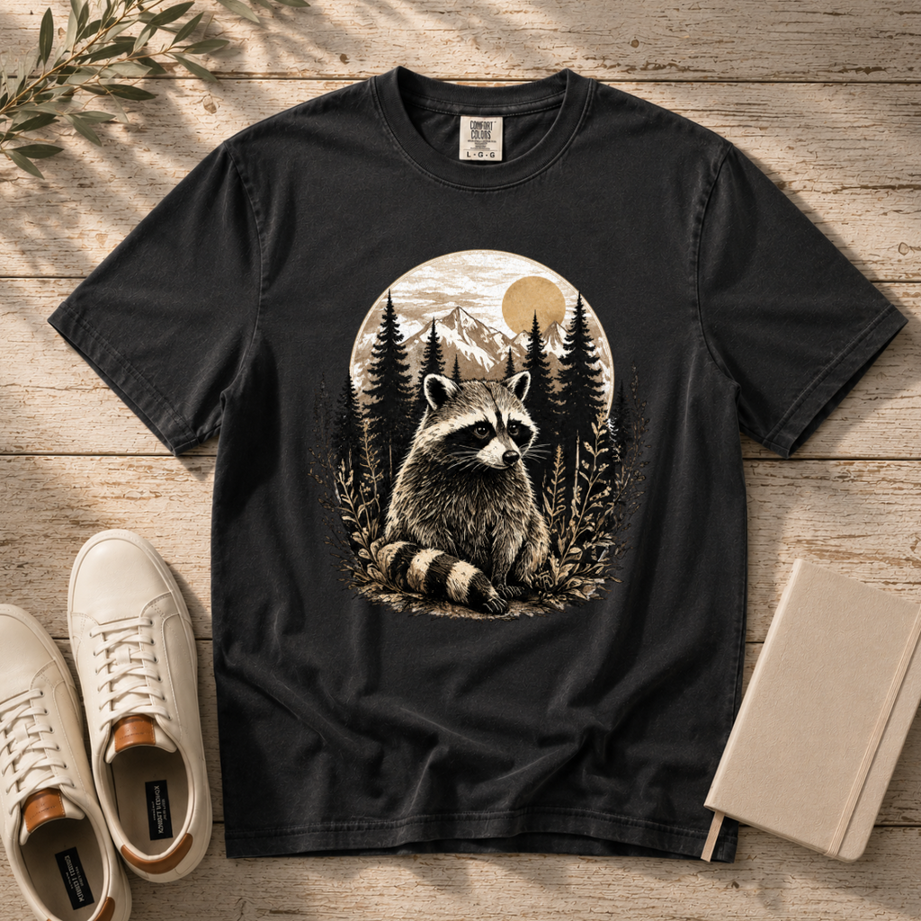 Woodland Raccoon – Forest T-Shirt | Outdoors Edition