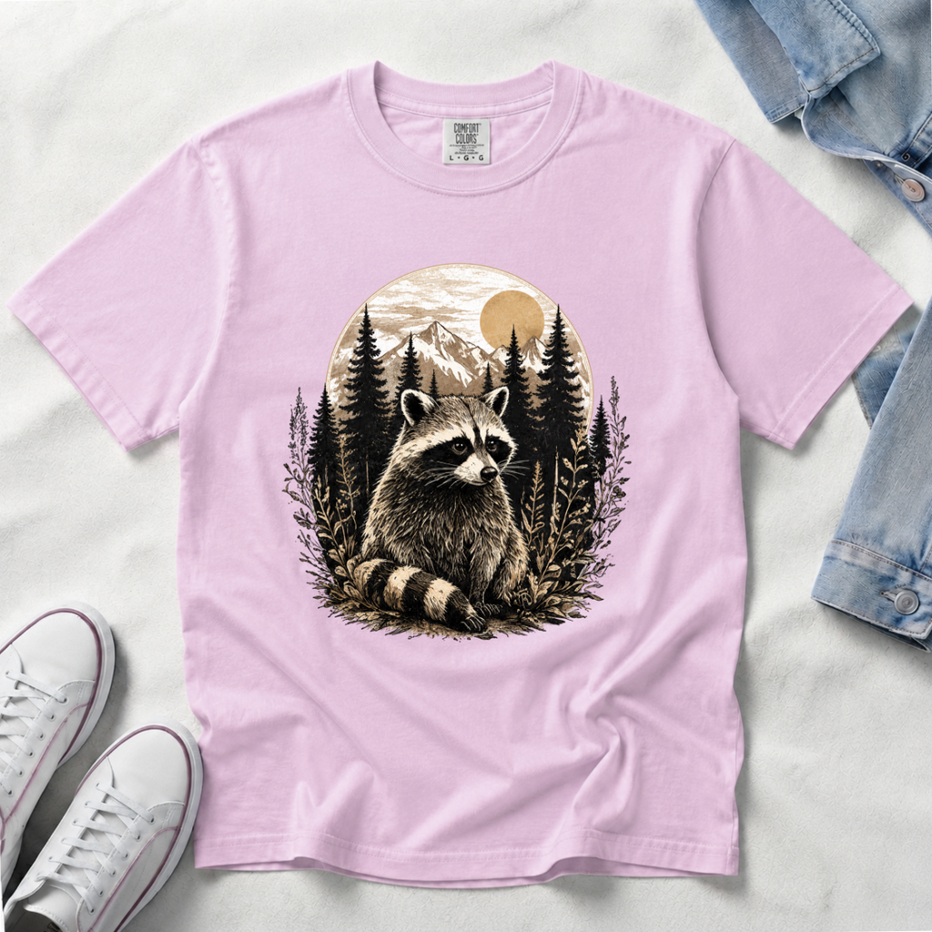 Woodland Raccoon – Forest T-Shirt | Outdoors Edition