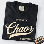 Fueled by Chaos & Competence – Funny Coworker T-Shirt | Explorer Edition