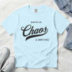 Fueled by Chaos & Competence – Funny Coworker T-Shirt | Explorer Edition