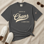 Fueled by Chaos & Competence – Funny Coworker T-Shirt | Explorer Edition