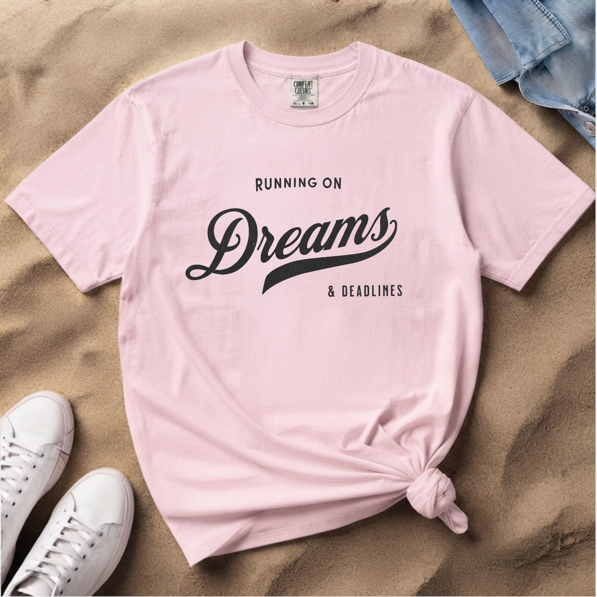 Fueled by Dreams & Deadlines – Funny Creative T-Shirt | Explorer Edition