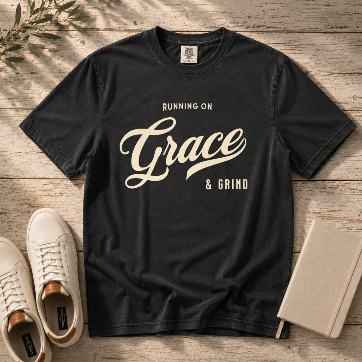 Fueled by Grace & Grind – Faith & Motivation T-Shirt | Explorer Edition