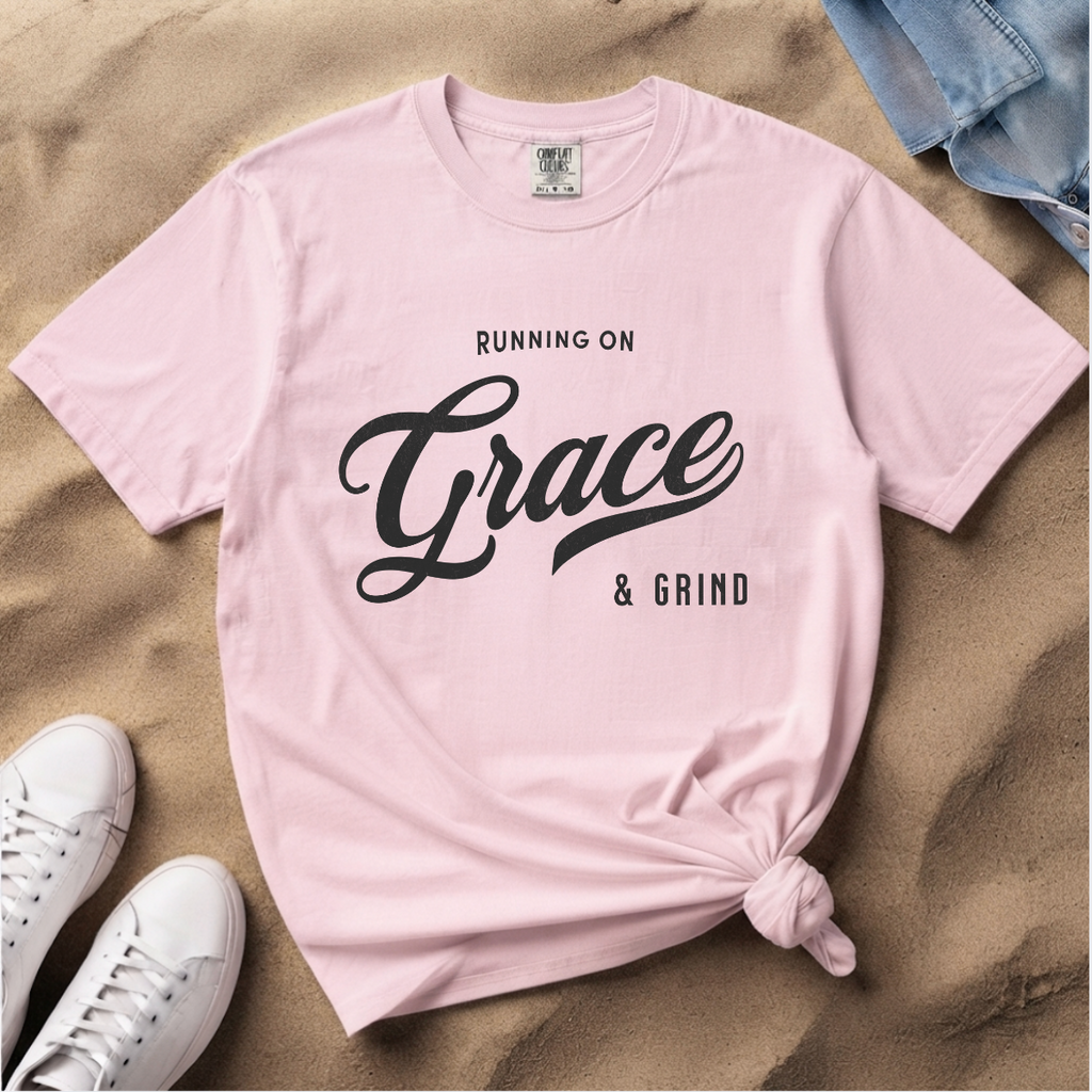 Fueled by Grace & Grind – Faith & Motivation T-Shirt | Explorer Edition