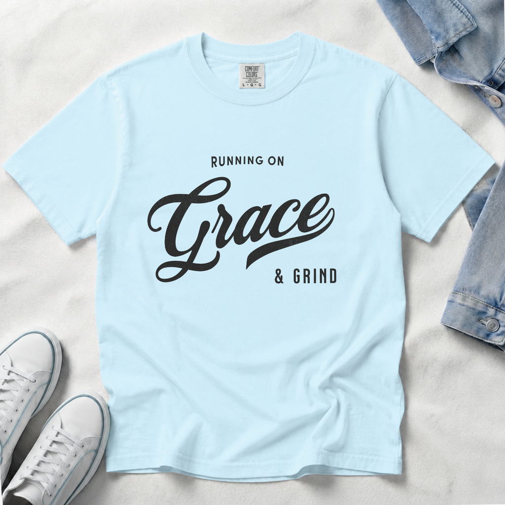 Fueled by Grace & Grind – Faith & Motivation T-Shirt | Explorer Edition