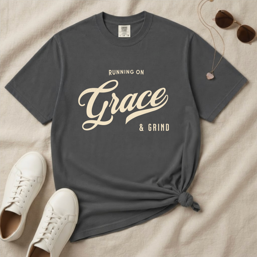 Fueled by Grace & Grind – Faith & Motivation T-Shirt | Explorer Edition