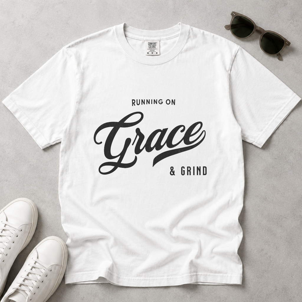 Fueled by Grace & Grind – Faith & Motivation T-Shirt | Explorer Edition