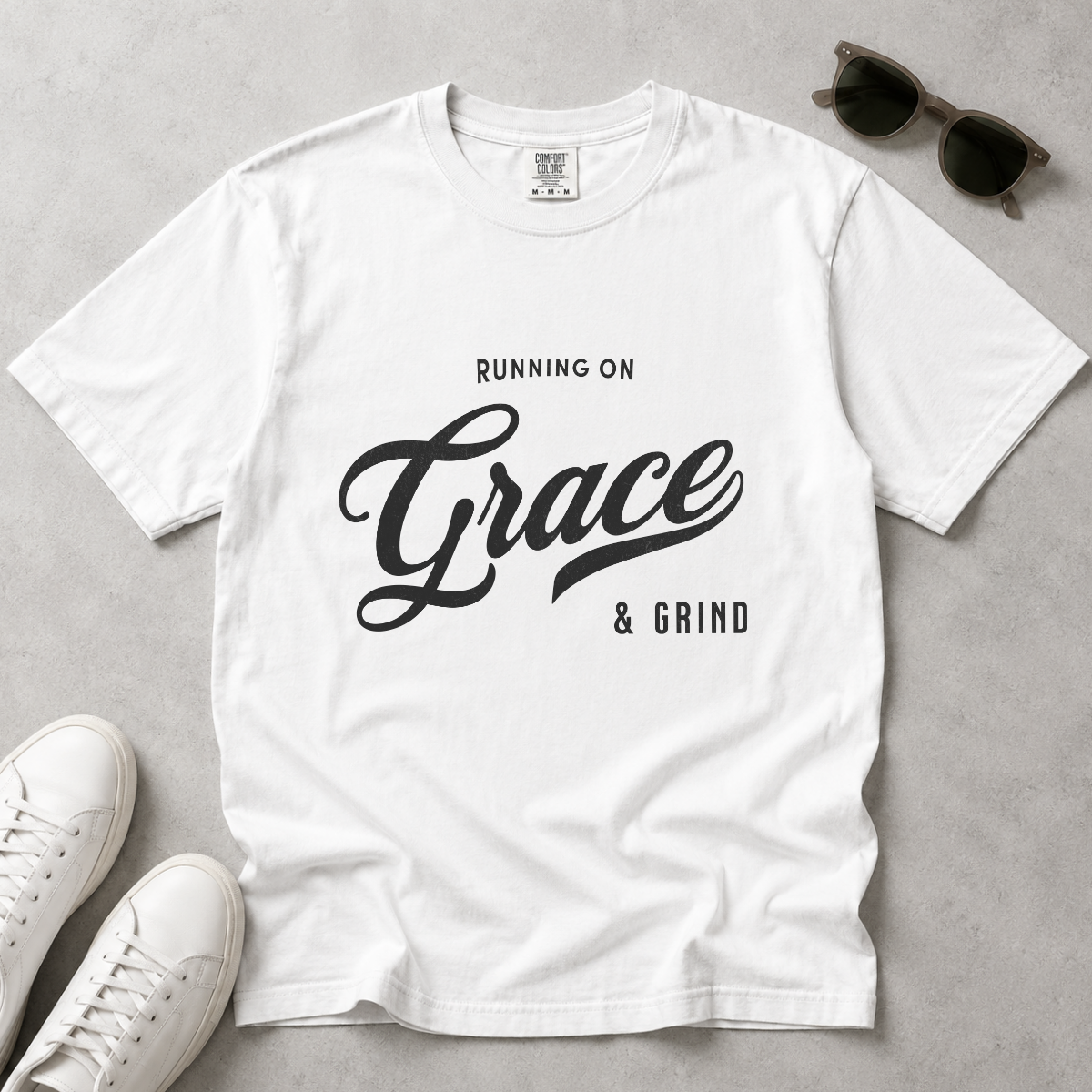 Fueled by Grace & Grind – Faith & Motivation T-Shirt | Explorer Edition