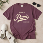 Fueled by Panic & Performance – Funny Work T-Shirt | Explorer Edition