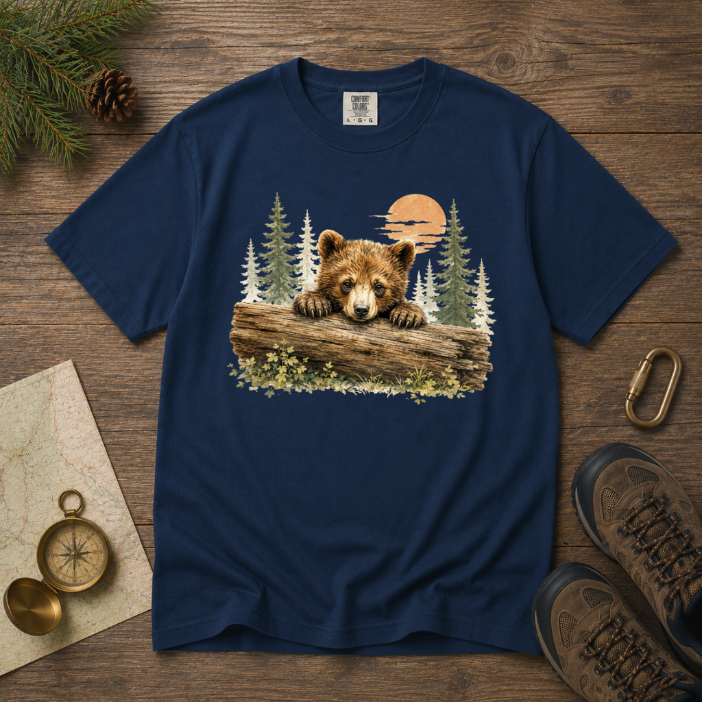Curious Bear Cub – Wildlife Explorer T-Shirt | Outdoors Edition