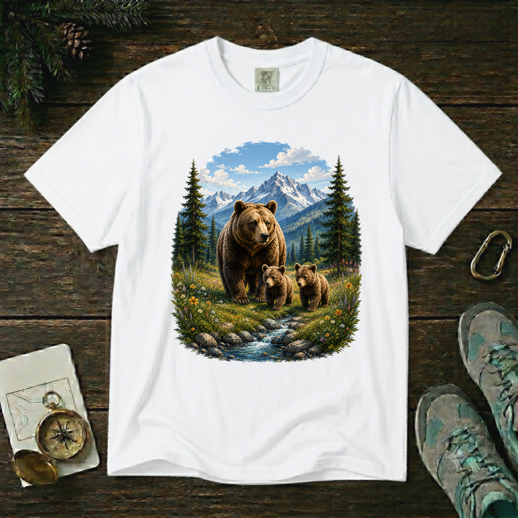 Bear Family – Mama Bear & Cubs T-Shirt | Explorer Edition