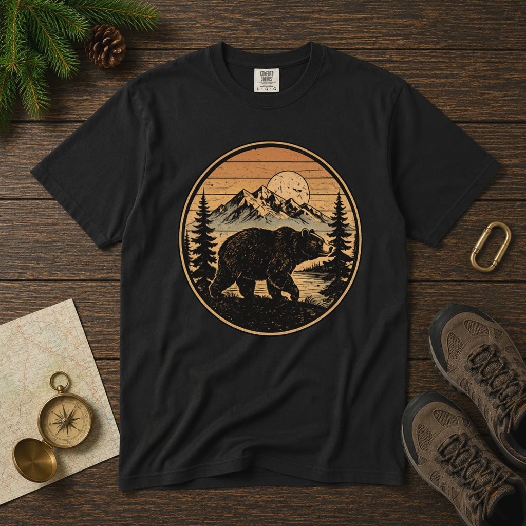 Rustic Bear – Cabin Life Mountain T-Shirt | Explorer Edition