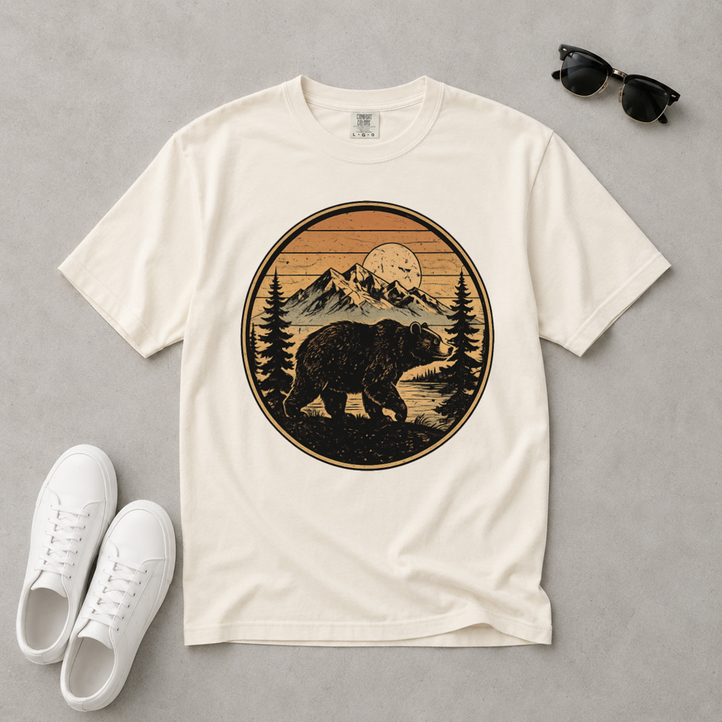 Rustic Bear – Cabin Life Mountain T-Shirt | Explorer Edition