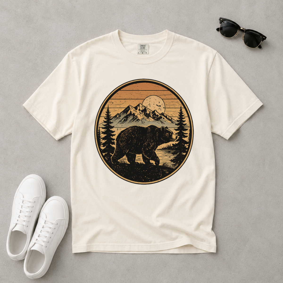 Rustic Bear – Cabin Life Mountain T-Shirt | Explorer Edition