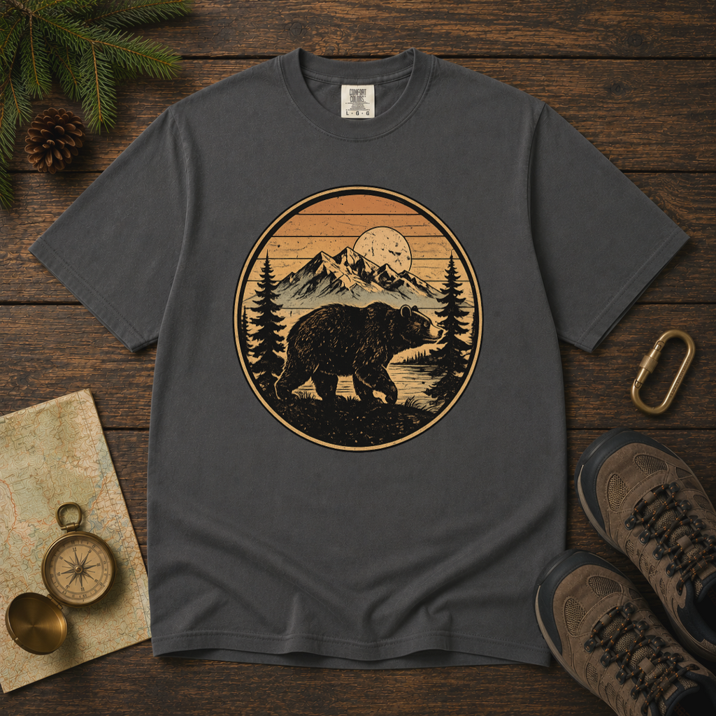 Rustic Bear – Cabin Life Mountain T-Shirt | Explorer Edition