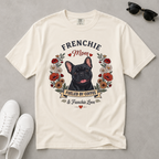 Black French Bulldog Dog Mom T-Shirt | Fueled by Coffee & Frenchie Love