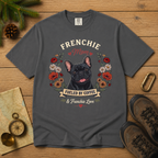 Black French Bulldog Dog Mom T-Shirt | Fueled by Coffee & Frenchie Love