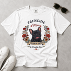 Black French Bulldog Dog Mom T-Shirt | Fueled by Coffee & Frenchie Love