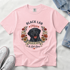 Black Labrador Dog Mom T-Shirt | Fueled by Coffee & Lab Love