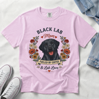 Black Labrador Dog Mom T-Shirt | Fueled by Coffee & Lab Love