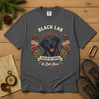 Black Labrador Dog Mom T-Shirt | Fueled by Coffee & Lab Love