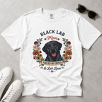 Black Labrador Dog Mom T-Shirt | Fueled by Coffee & Lab Love