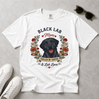 Black Labrador Dog Mom T-Shirt | Fueled by Coffee & Lab Love