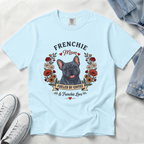 Blue French Bulldog Dog Mom T-Shirt | Fueled by Coffee & Frenchie Love