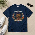 Chocolate Labrador Dog Mom T-Shirt | Fueled by Coffee & Lab Love