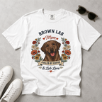 Chocolate Labrador Dog Mom T-Shirt | Fueled by Coffee & Lab Love