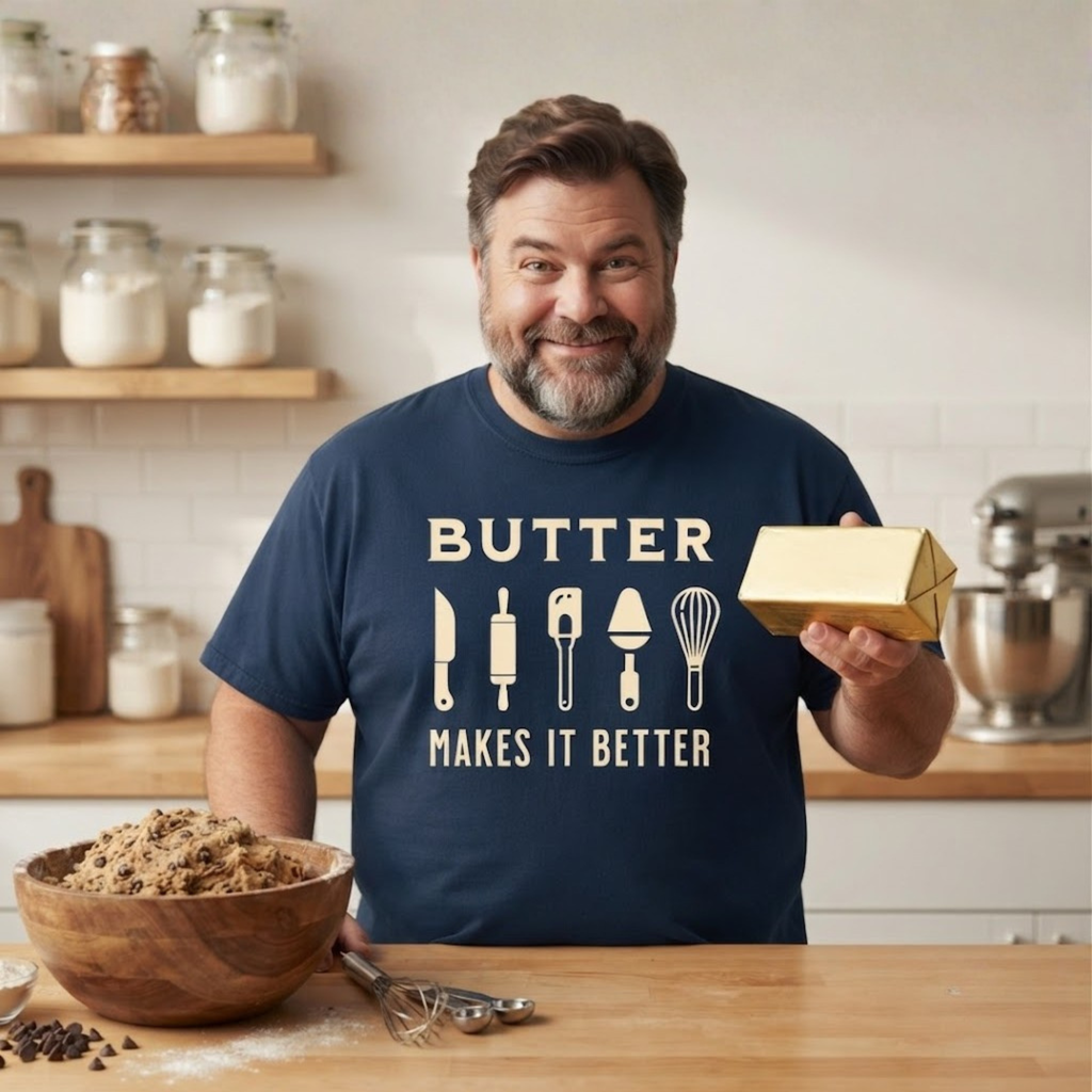 Butter Makes It Better – Baker & Pastry Lover T-Shirt | Explorer Edition