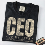 Running on Delusion & Audacity – Funny Entrepreneur T-Shirt | Explorer Edition