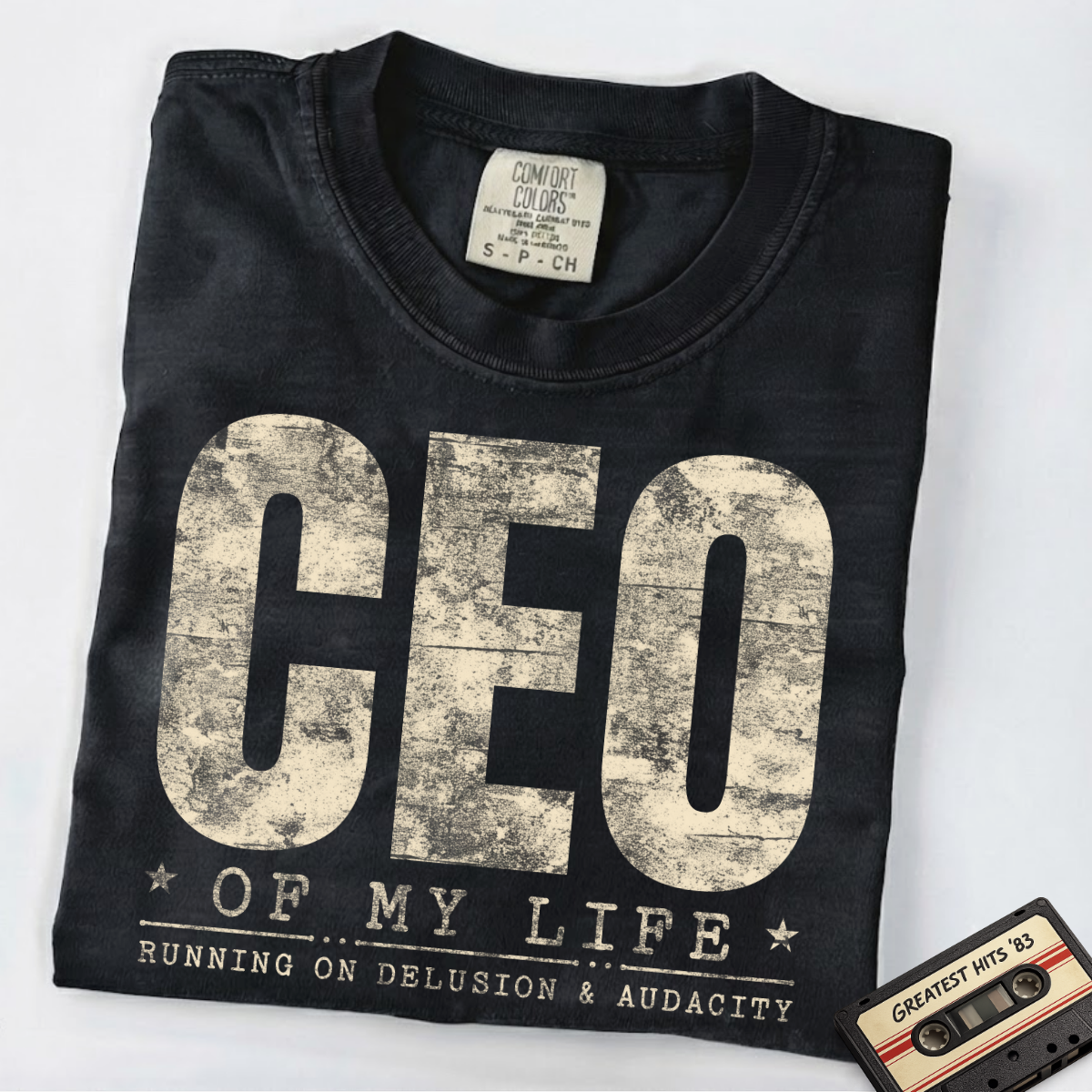 Running on Delusion & Audacity – Funny Entrepreneur T-Shirt | Explorer Edition