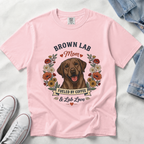 Chocolate Labrador Dog Mom T-Shirt | Fueled by Coffee & Lab Love