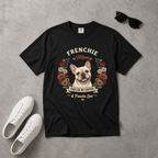 Cream French Bulldog Dog Mom T-Shirt | Fueled by Coffee & Frenchie Love