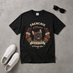 Brindle French Bulldog Dog Mom T-Shirt | Fueled by Coffee & Frenchie Love