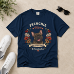 Brindle French Bulldog Dog Mom T-Shirt | Fueled by Coffee & Frenchie Love