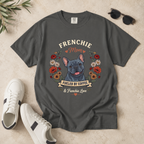 Blue French Bulldog Dog Mom T-Shirt | Fueled by Coffee & Frenchie Love