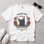 Blue French Bulldog Dog Mom T-Shirt | Fueled by Coffee & Frenchie Love
