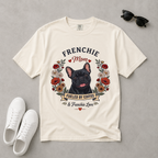 Black French Bulldog Dog Mom T-Shirt | Fueled by Coffee & Frenchie Love