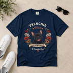 Black French Bulldog Dog Mom T-Shirt | Fueled by Coffee & Frenchie Love