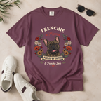 Brindle French Bulldog Dog Mom T-Shirt | Fueled by Coffee & Frenchie Love