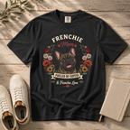 Brindle French Bulldog Dog Mom T-Shirt | Fueled by Coffee & Frenchie Love