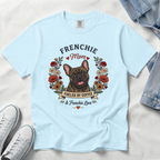 Brindle French Bulldog Dog Mom T-Shirt | Fueled by Coffee & Frenchie Love