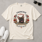 Brindle French Bulldog Dog Mom T-Shirt | Fueled by Coffee & Frenchie Love