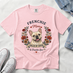 Cream French Bulldog Dog Mom T-Shirt | Fueled by Coffee & Frenchie Love